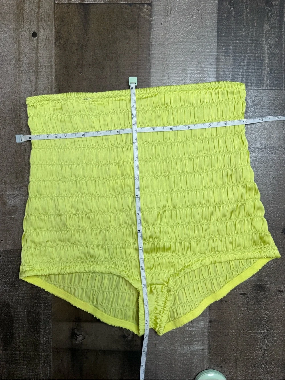 Free People Intimately Ruched High Waist Shortie Sunny Lime Green small